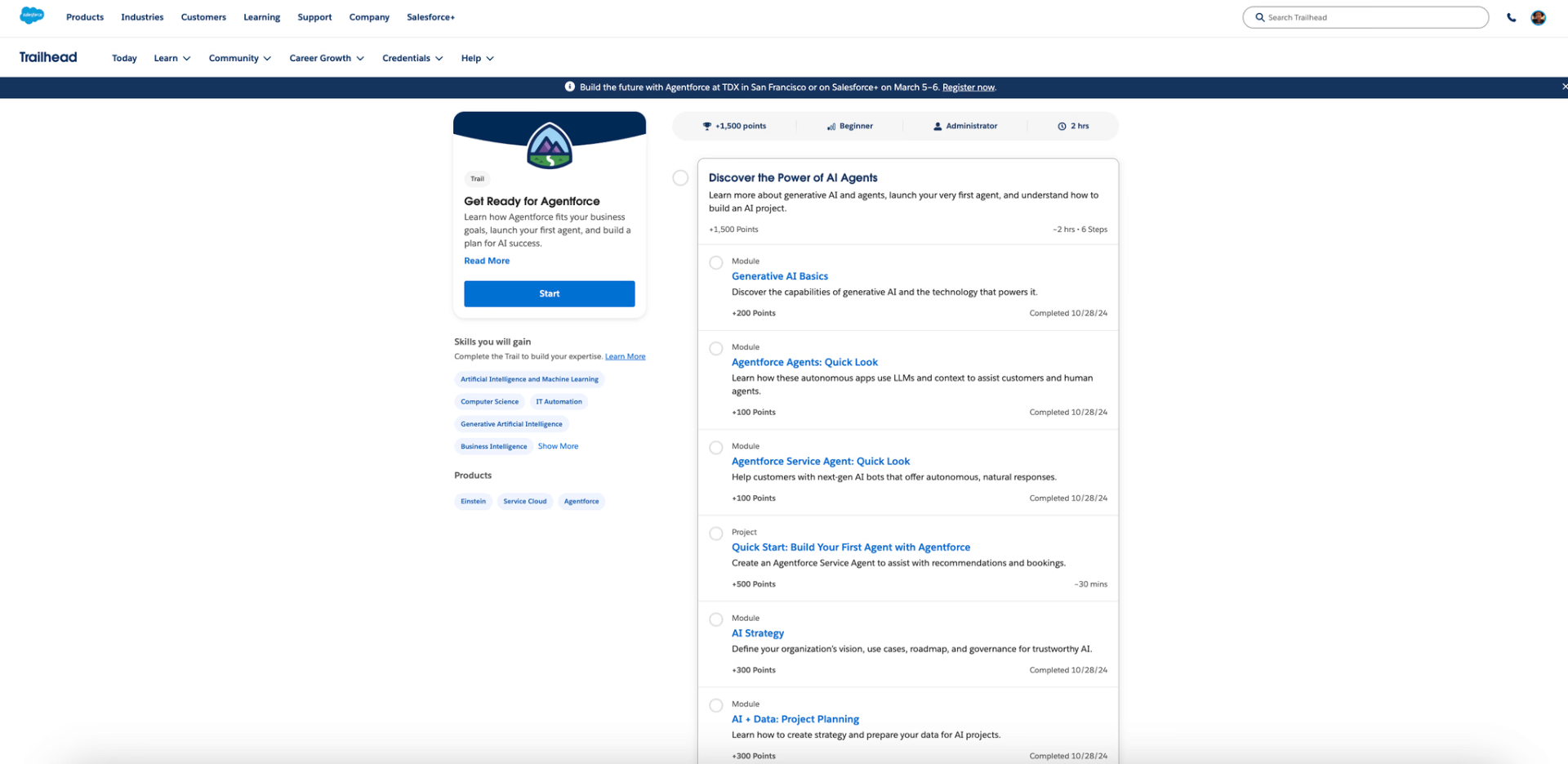 Trailhead Learning Paths